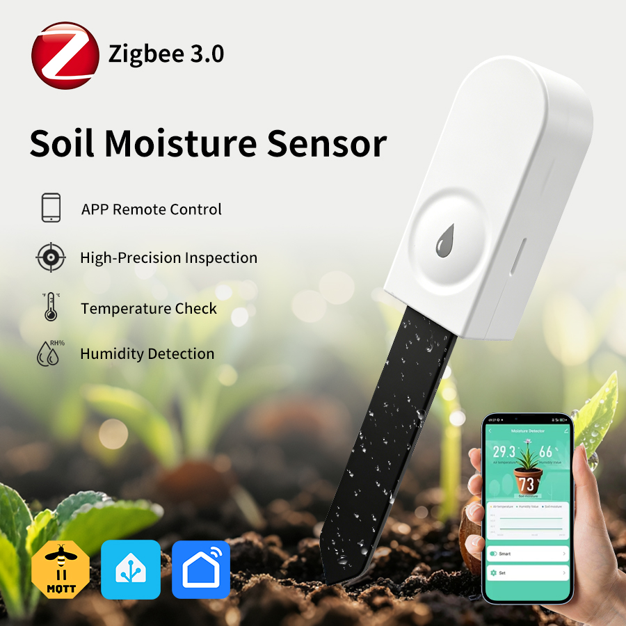 Woodworking App - Czujnik wilgotności gleby Tuya Zigbee3.0, wykrywanie