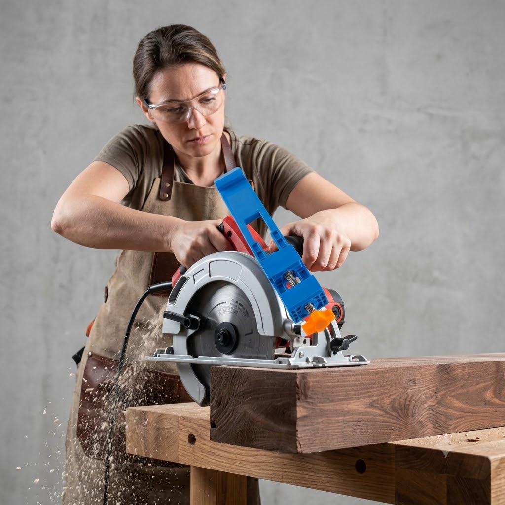 Woodworking Electric Saw - Wytrzymała elektryczna pilarka tarczowa z ABS,