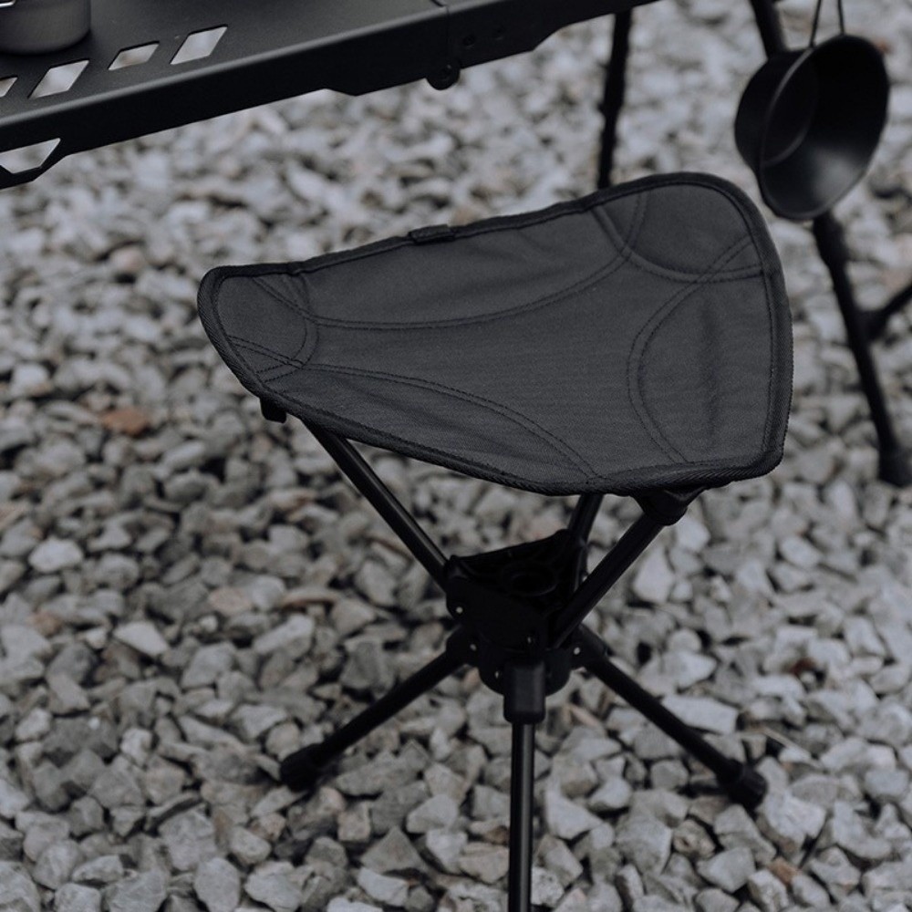 Woodworking Outdoor Furniture - Trójnożny składany obrotowy stołek, odporny na