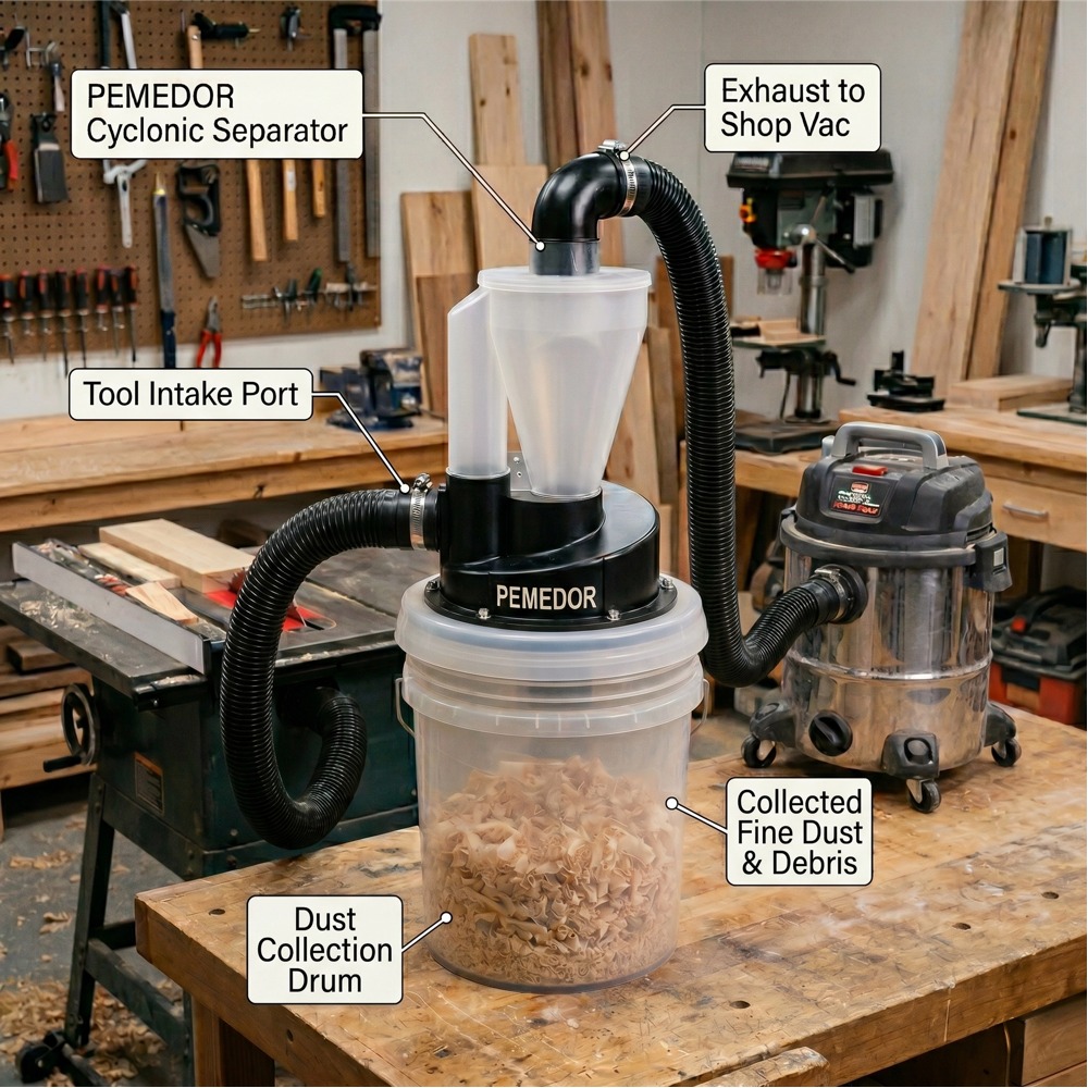Nowy przemysłowy separator pył – Vacuum Cleaner Woodworking recenzja i cena