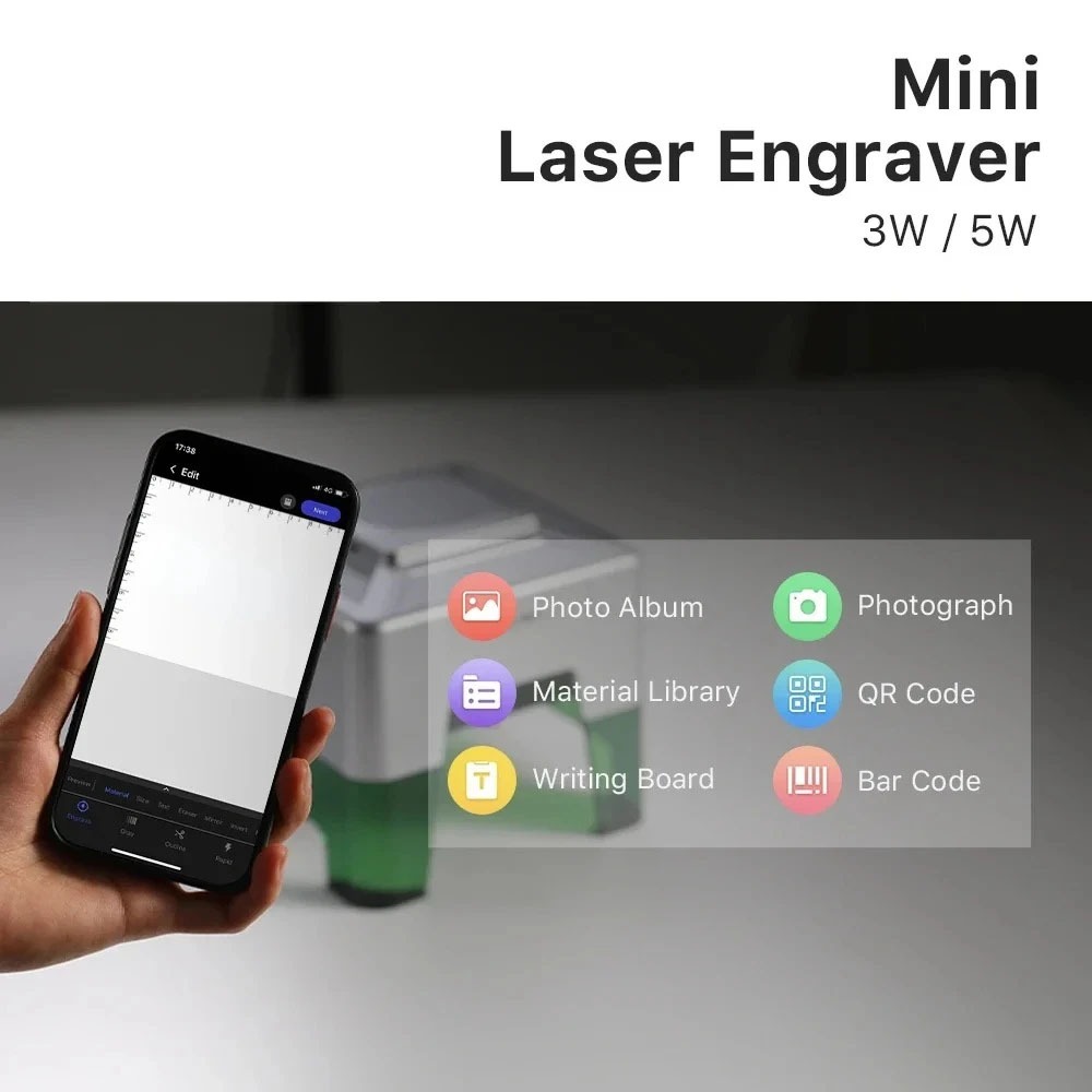 Miniaturowa laserowa grawerka  – Woodworking Logo recenzja i cena