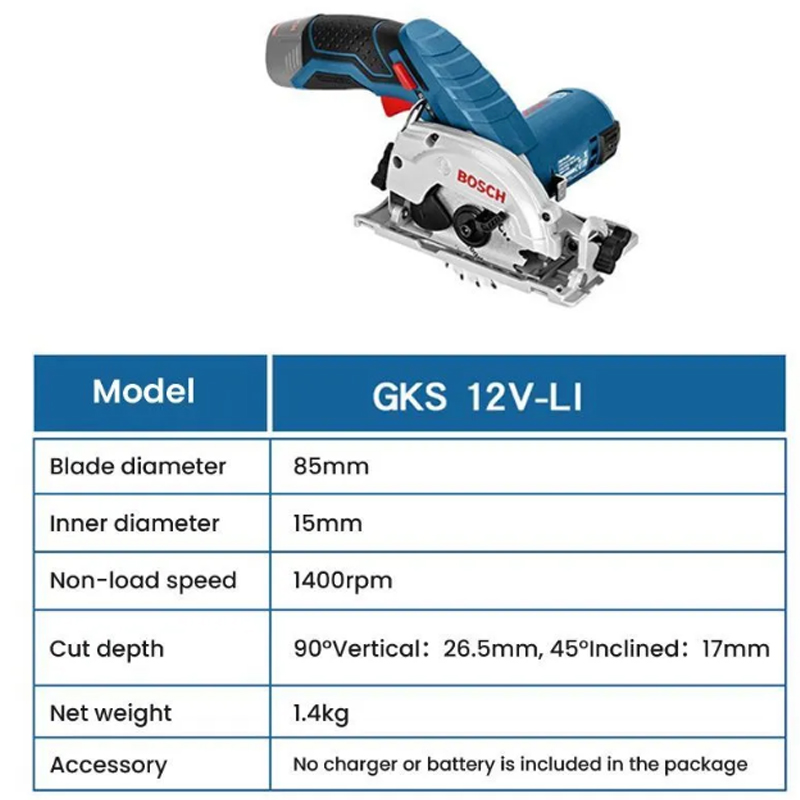BOSCH GKS 12V-LI Elektryczna P – Woodworking Electric Saw recenzja i cena