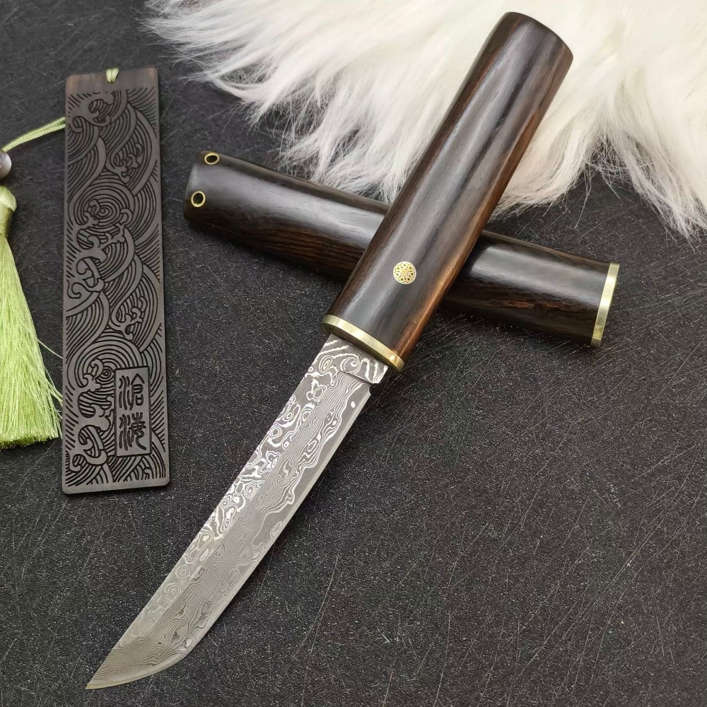 Nóż ze stali VG10 Damascus Tan – Woodworking In Japanese recenzja i cena