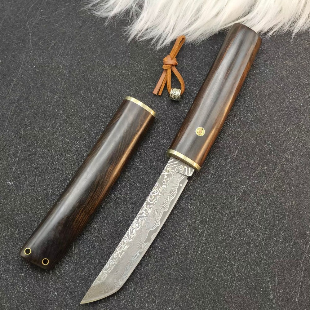Nóż ze stali VG10 Damascus Tan – Woodworking In Japanese recenzja i cena
