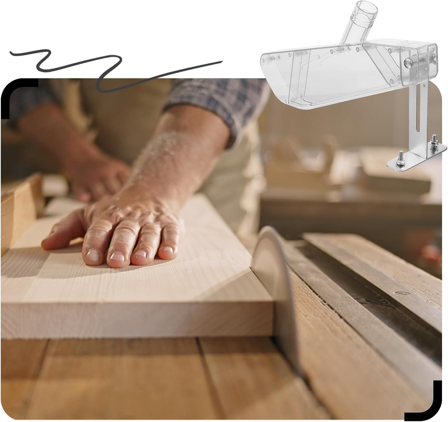 Przezroczysta osłona przeciwpy – Woodworking Electric Saw recenzja i cena